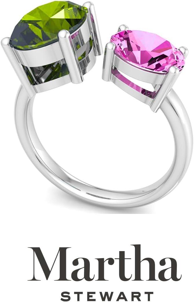 imageMartha Stewart 3 34 Carat Two Stone Gemstone Ring For Women in Sterling Silver Gemstone Jewelry For WomenOption 3
