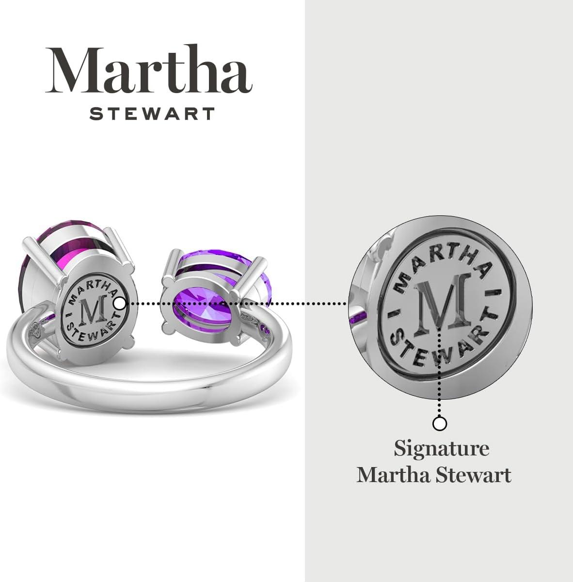 imageMartha Stewart 3 34 Carat Two Stone Gemstone Ring For Women in Sterling Silver Gemstone Jewelry For WomenOption 4