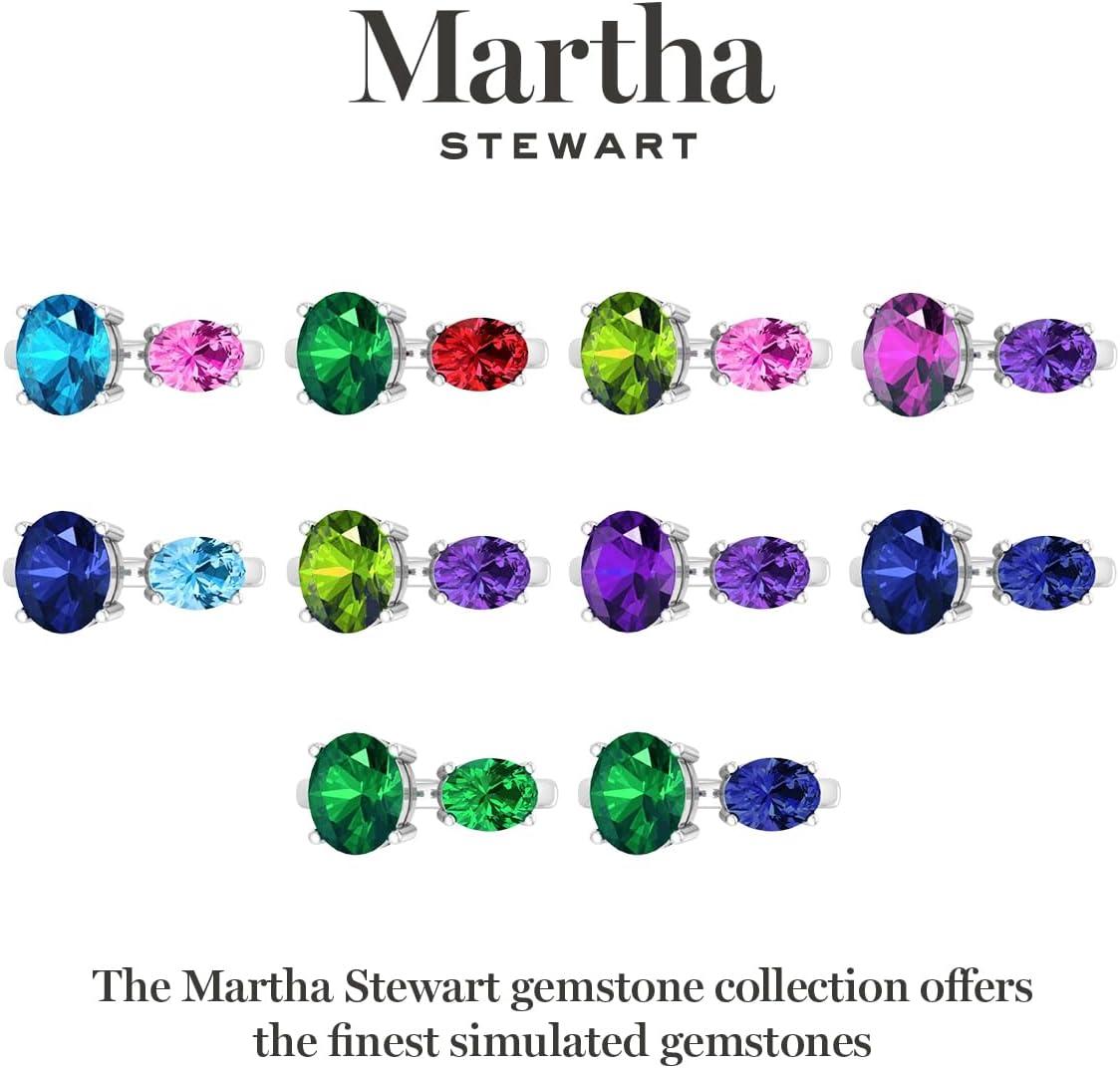 imageMartha Stewart 3 34 Carat Two Stone Gemstone Ring For Women in Sterling Silver Gemstone Jewelry For WomenOption 7