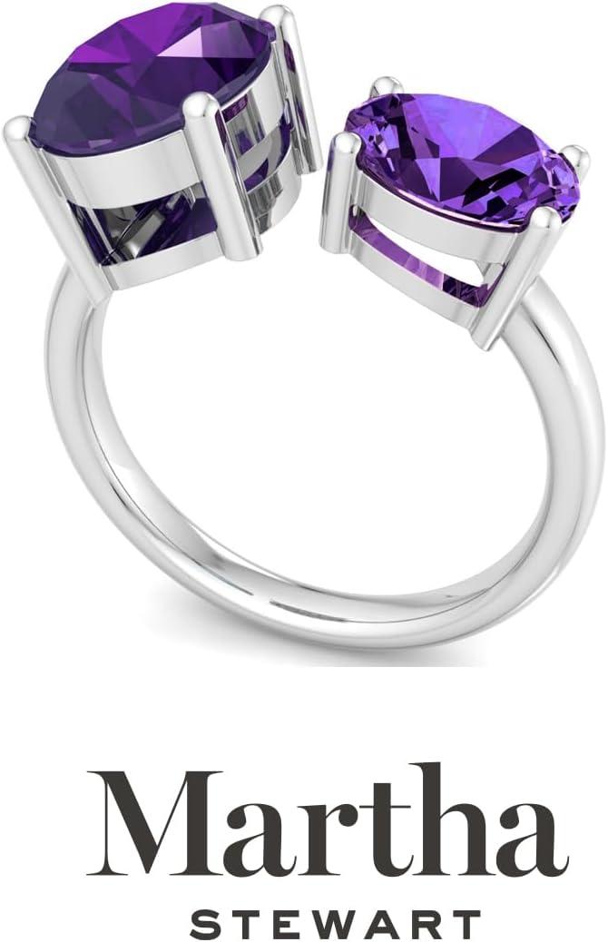 imageMartha Stewart 3 34 Carat Two Stone Gemstone Ring For Women in Sterling Silver Gemstone Jewelry For WomenOption 7