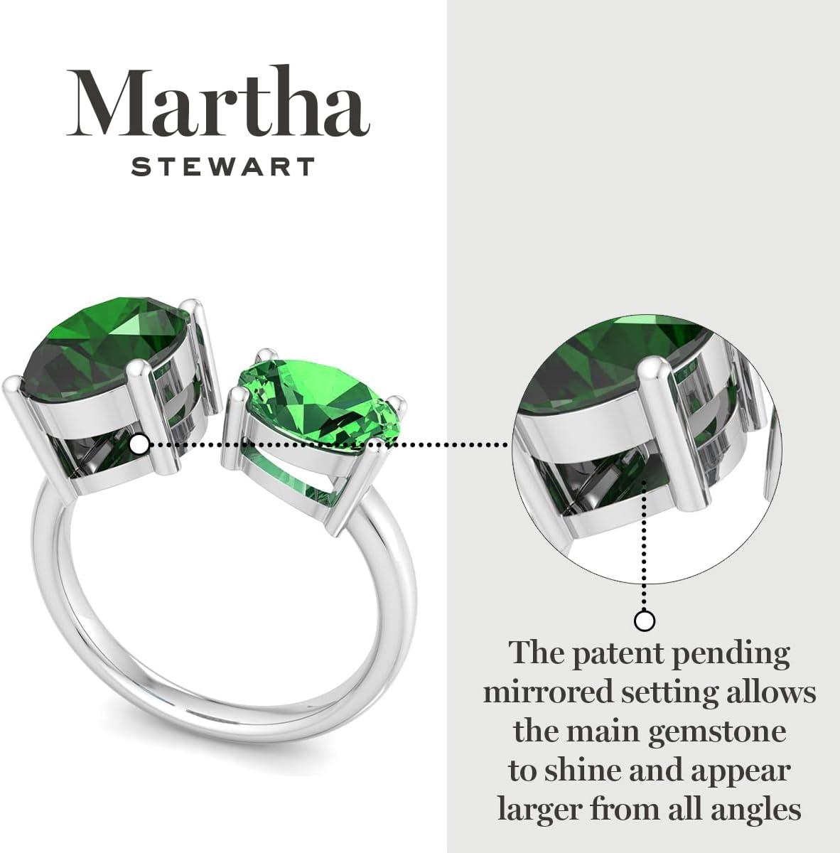 imageMartha Stewart 3 34 Carat Two Stone Gemstone Ring For Women in Sterling Silver Gemstone Jewelry For WomenOption 9