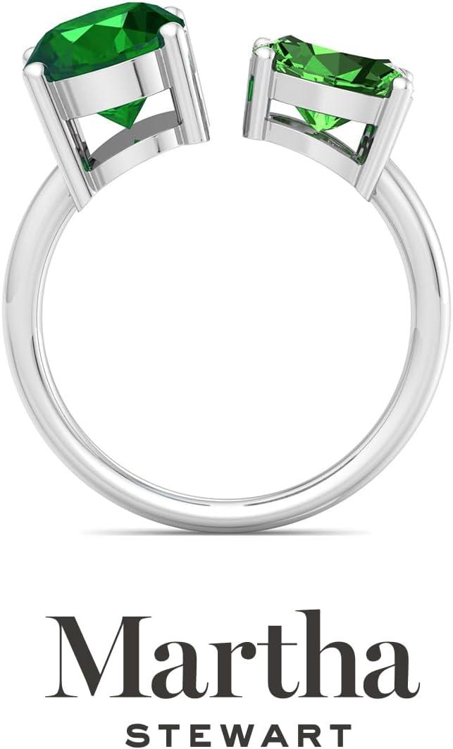 imageMartha Stewart 3 34 Carat Two Stone Gemstone Ring For Women in Sterling Silver Gemstone Jewelry For WomenOption 9