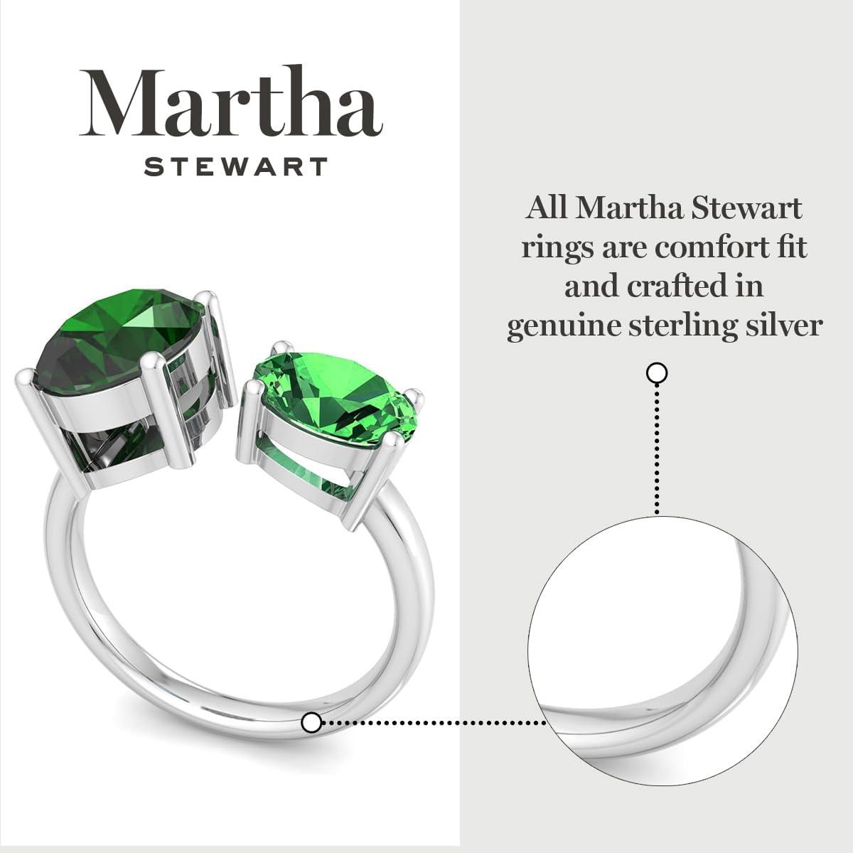 imageMartha Stewart 3 34 Carat Two Stone Gemstone Ring For Women in Sterling Silver Gemstone Jewelry For WomenOption 9