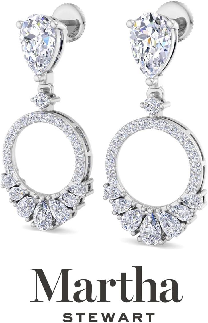 imageMartha Stewart 3 Carat Lab Grown Diamond Drop Earrings In 14 Karat Gold Lab Grown Diamond Earringswhitegold
