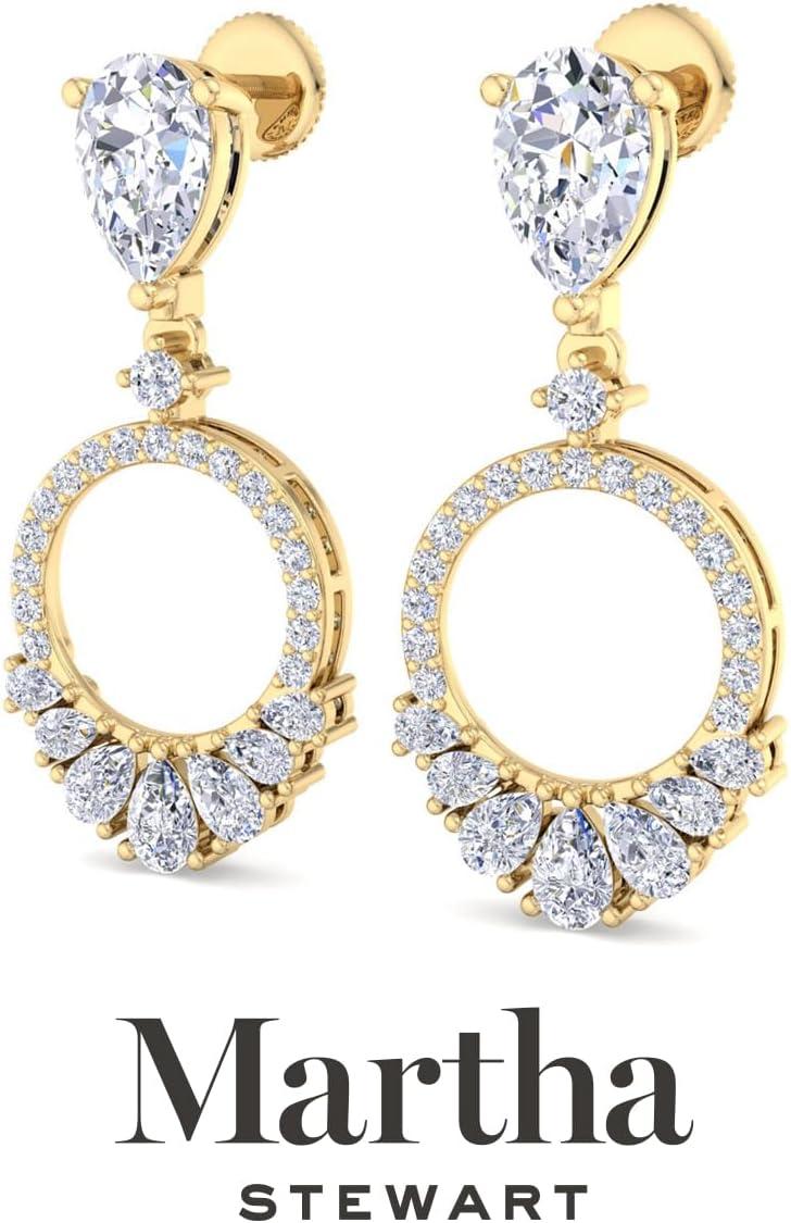 imageMartha Stewart 3 Carat Lab Grown Diamond Drop Earrings In 14 Karat Gold Lab Grown Diamond Earringsyellowgold