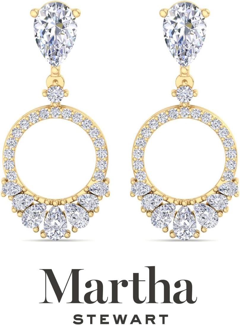 imageMartha Stewart 3 Carat Lab Grown Diamond Drop Earrings In 14 Karat Gold Lab Grown Diamond Earringsyellowgold