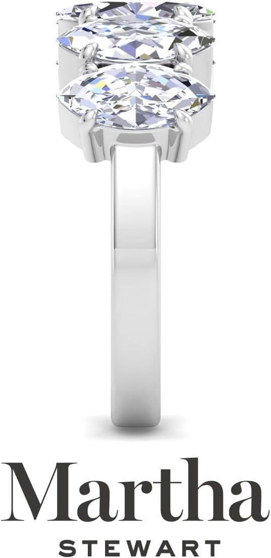 imageMartha Stewart 3 Carat Lab Grown Diamond Ring Five Stone Diamond Engagement Ring in 14 Karat Goldwhitegold