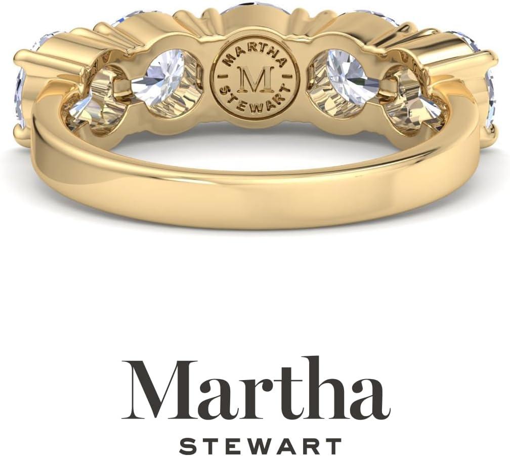 imageMartha Stewart 3 Carat Lab Grown Diamond Ring Five Stone Diamond Engagement Ring in 14 Karat Goldyellowgold