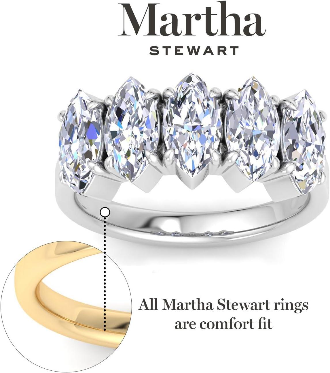 imageMartha Stewart 3 Carat Lab Grown Diamond Ring Five Stone Diamond Engagement Ring in 14 Karat Goldyellowgold
