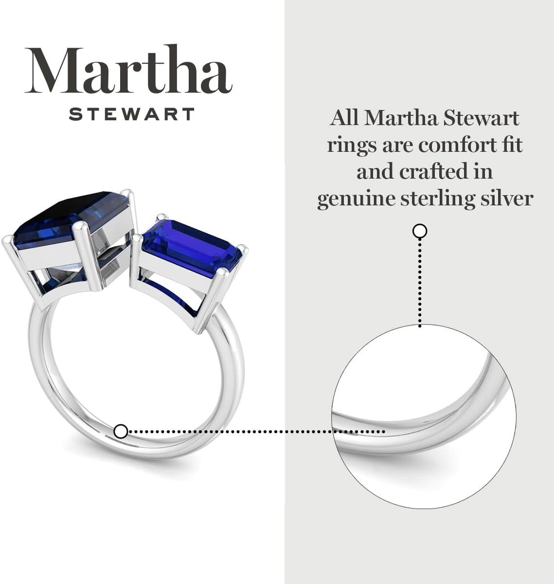 imageMartha Stewart 4 12 Carat Two Stone Gemstone Ring For Women in Sterling Silver Gemstone Jewelry For WomenOption 10