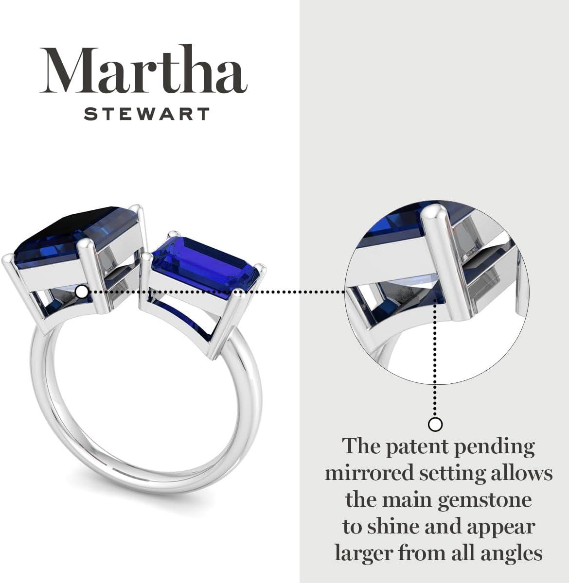 imageMartha Stewart 4 12 Carat Two Stone Gemstone Ring For Women in Sterling Silver Gemstone Jewelry For WomenOption 10