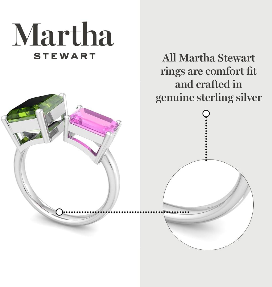 imageMartha Stewart 4 12 Carat Two Stone Gemstone Ring For Women in Sterling Silver Gemstone Jewelry For WomenOption 2