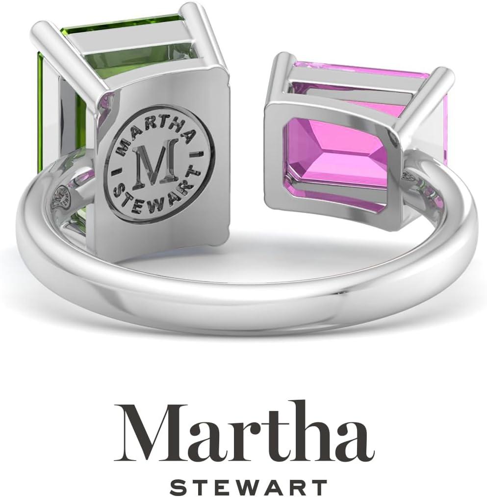 imageMartha Stewart 4 12 Carat Two Stone Gemstone Ring For Women in Sterling Silver Gemstone Jewelry For WomenOption 2