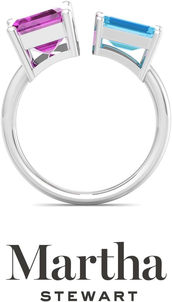 imageMartha Stewart 4 12 Carat Two Stone Gemstone Ring For Women in Sterling Silver Gemstone Jewelry For WomenOption 3