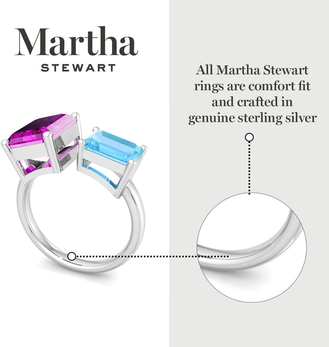 imageMartha Stewart 4 12 Carat Two Stone Gemstone Ring For Women in Sterling Silver Gemstone Jewelry For WomenOption 3