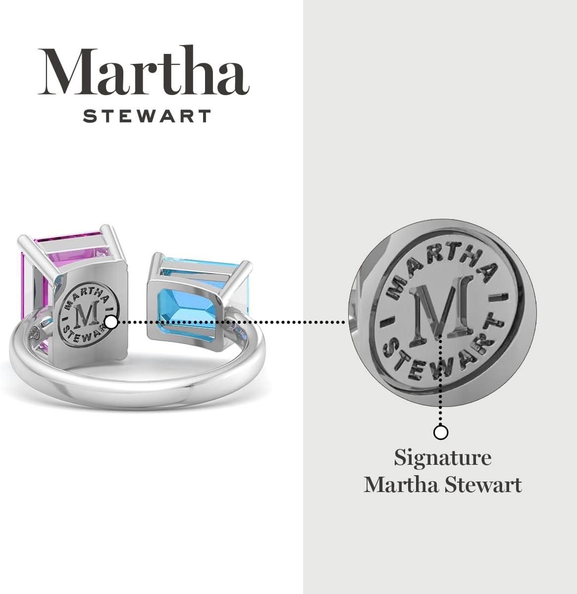 imageMartha Stewart 4 12 Carat Two Stone Gemstone Ring For Women in Sterling Silver Gemstone Jewelry For WomenOption 3