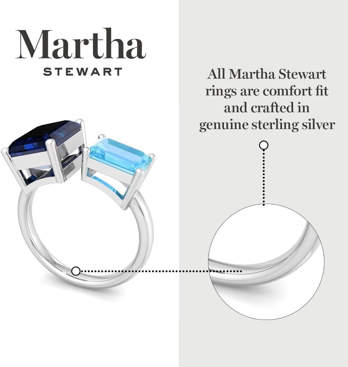 imageMartha Stewart 4 12 Carat Two Stone Gemstone Ring For Women in Sterling Silver Gemstone Jewelry For WomenOption 4