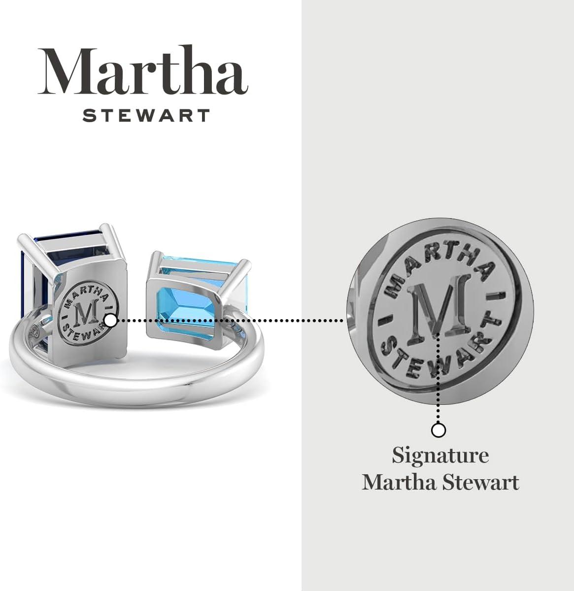 imageMartha Stewart 4 12 Carat Two Stone Gemstone Ring For Women in Sterling Silver Gemstone Jewelry For WomenOption 4