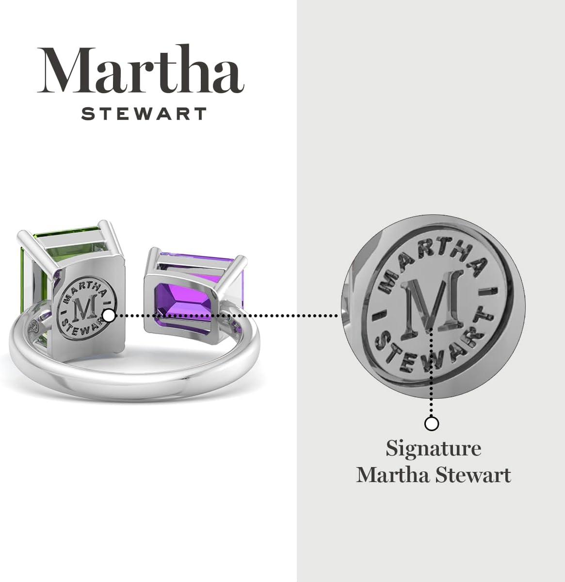 imageMartha Stewart 4 12 Carat Two Stone Gemstone Ring For Women in Sterling Silver Gemstone Jewelry For WomenOption 5