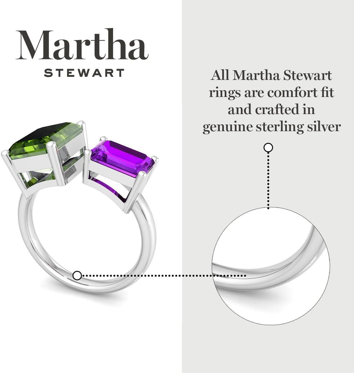 imageMartha Stewart 4 12 Carat Two Stone Gemstone Ring For Women in Sterling Silver Gemstone Jewelry For WomenOption 5