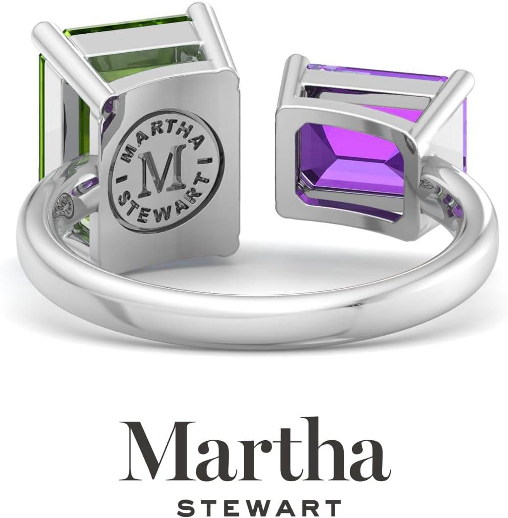 imageMartha Stewart 4 12 Carat Two Stone Gemstone Ring For Women in Sterling Silver Gemstone Jewelry For WomenOption 5