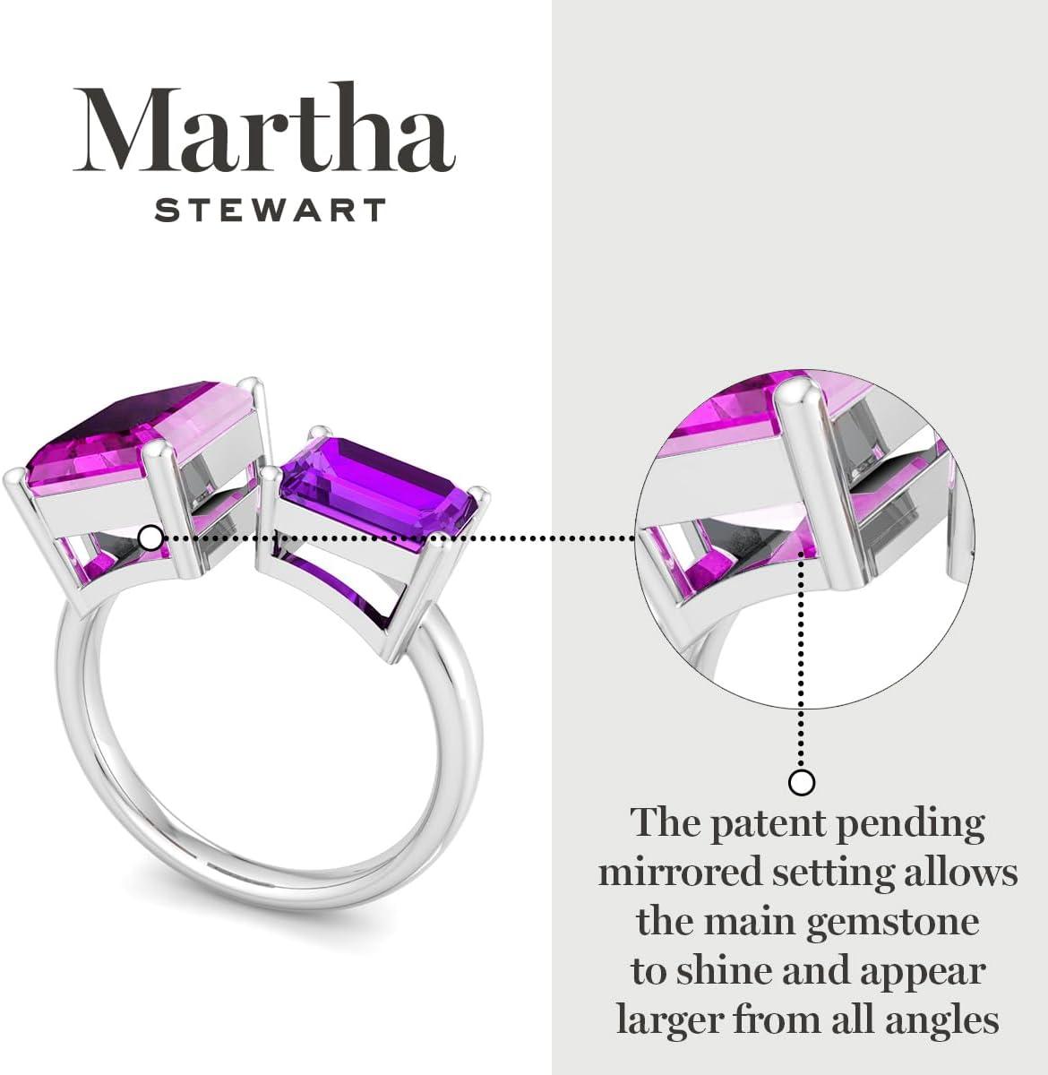 imageMartha Stewart 4 12 Carat Two Stone Gemstone Ring For Women in Sterling Silver Gemstone Jewelry For WomenOption 6