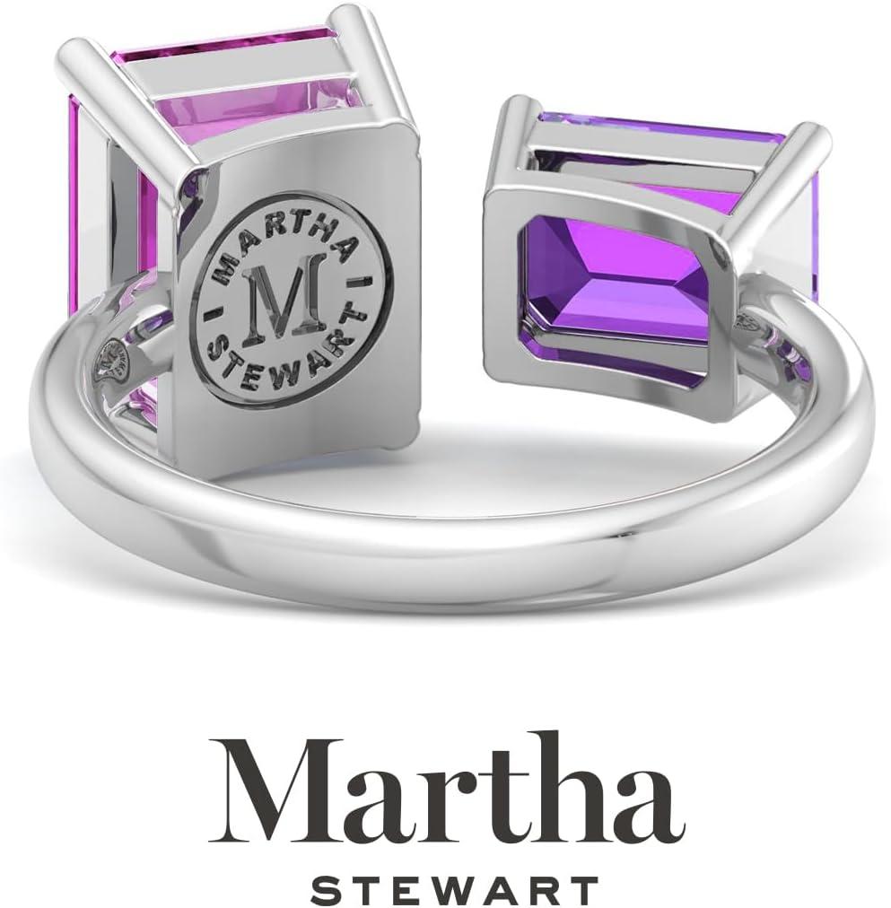 imageMartha Stewart 4 12 Carat Two Stone Gemstone Ring For Women in Sterling Silver Gemstone Jewelry For WomenOption 6
