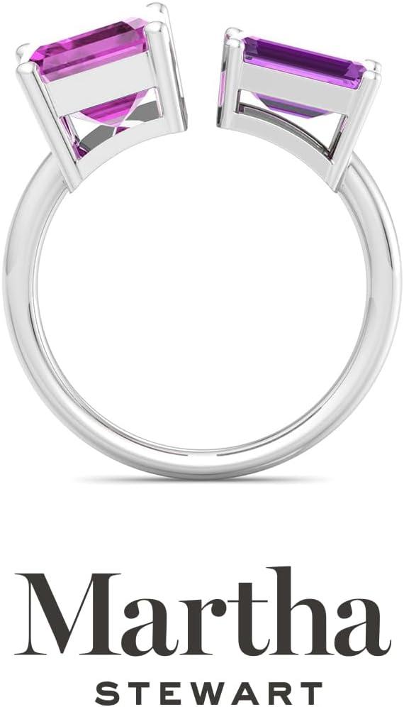 imageMartha Stewart 4 12 Carat Two Stone Gemstone Ring For Women in Sterling Silver Gemstone Jewelry For WomenOption 6