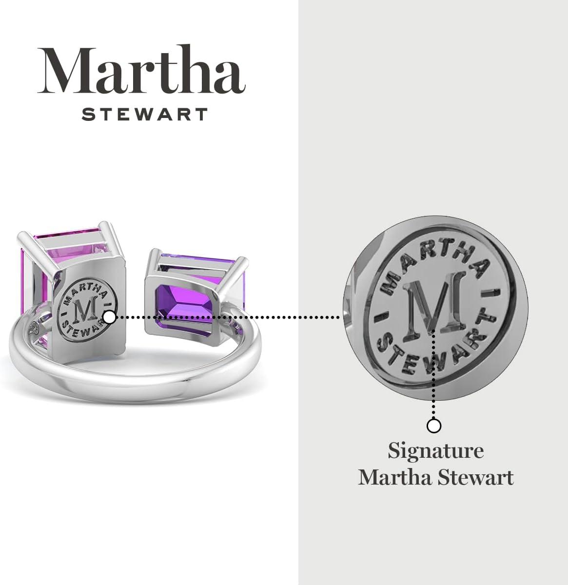 imageMartha Stewart 4 12 Carat Two Stone Gemstone Ring For Women in Sterling Silver Gemstone Jewelry For WomenOption 6