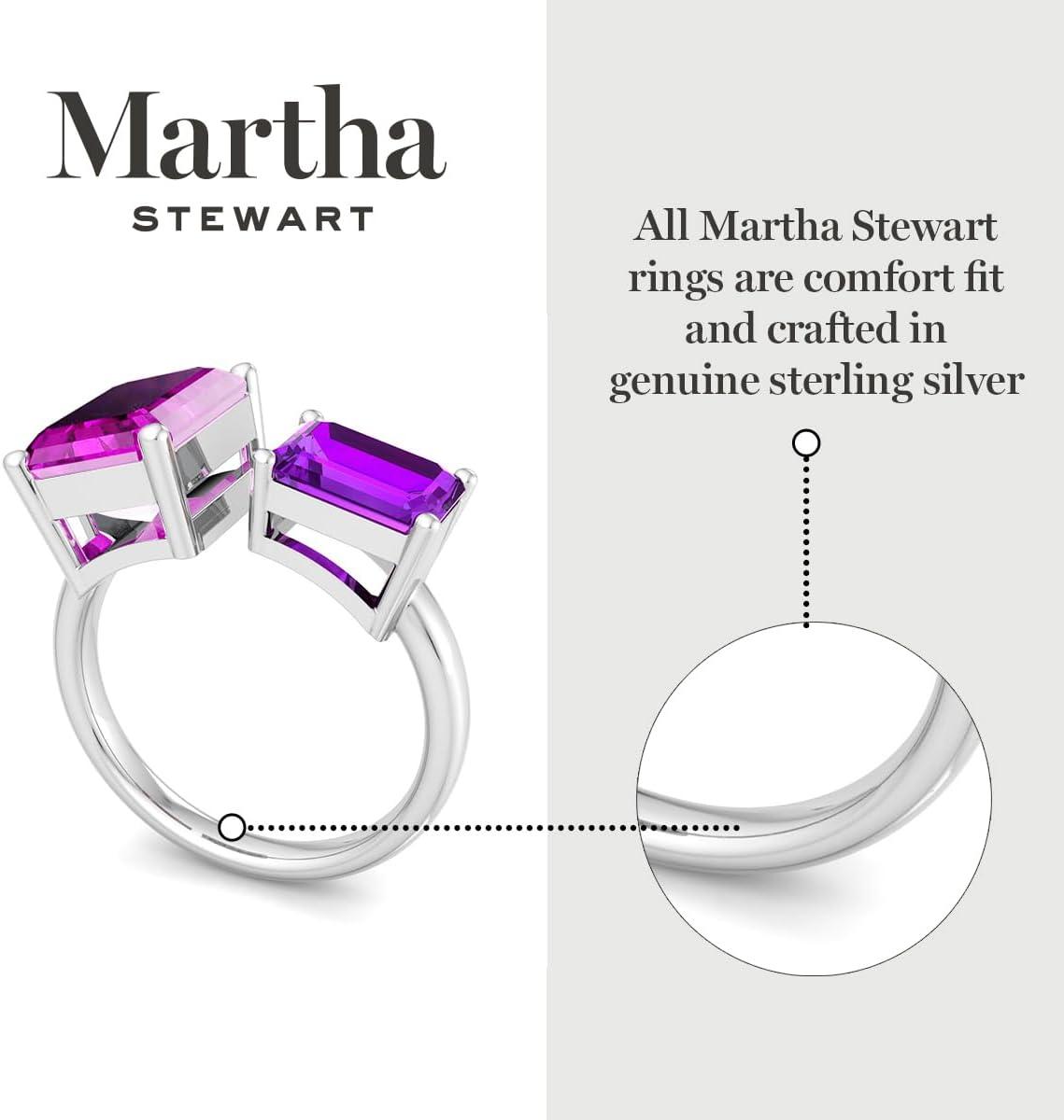 imageMartha Stewart 4 12 Carat Two Stone Gemstone Ring For Women in Sterling Silver Gemstone Jewelry For WomenOption 6