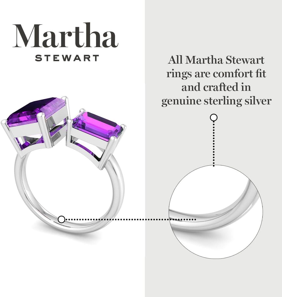 imageMartha Stewart 4 12 Carat Two Stone Gemstone Ring For Women in Sterling Silver Gemstone Jewelry For WomenOption 8