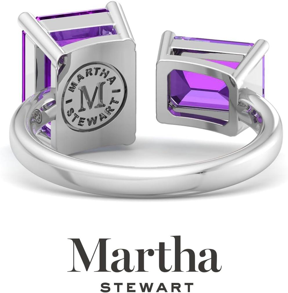 imageMartha Stewart 4 12 Carat Two Stone Gemstone Ring For Women in Sterling Silver Gemstone Jewelry For WomenOption 8