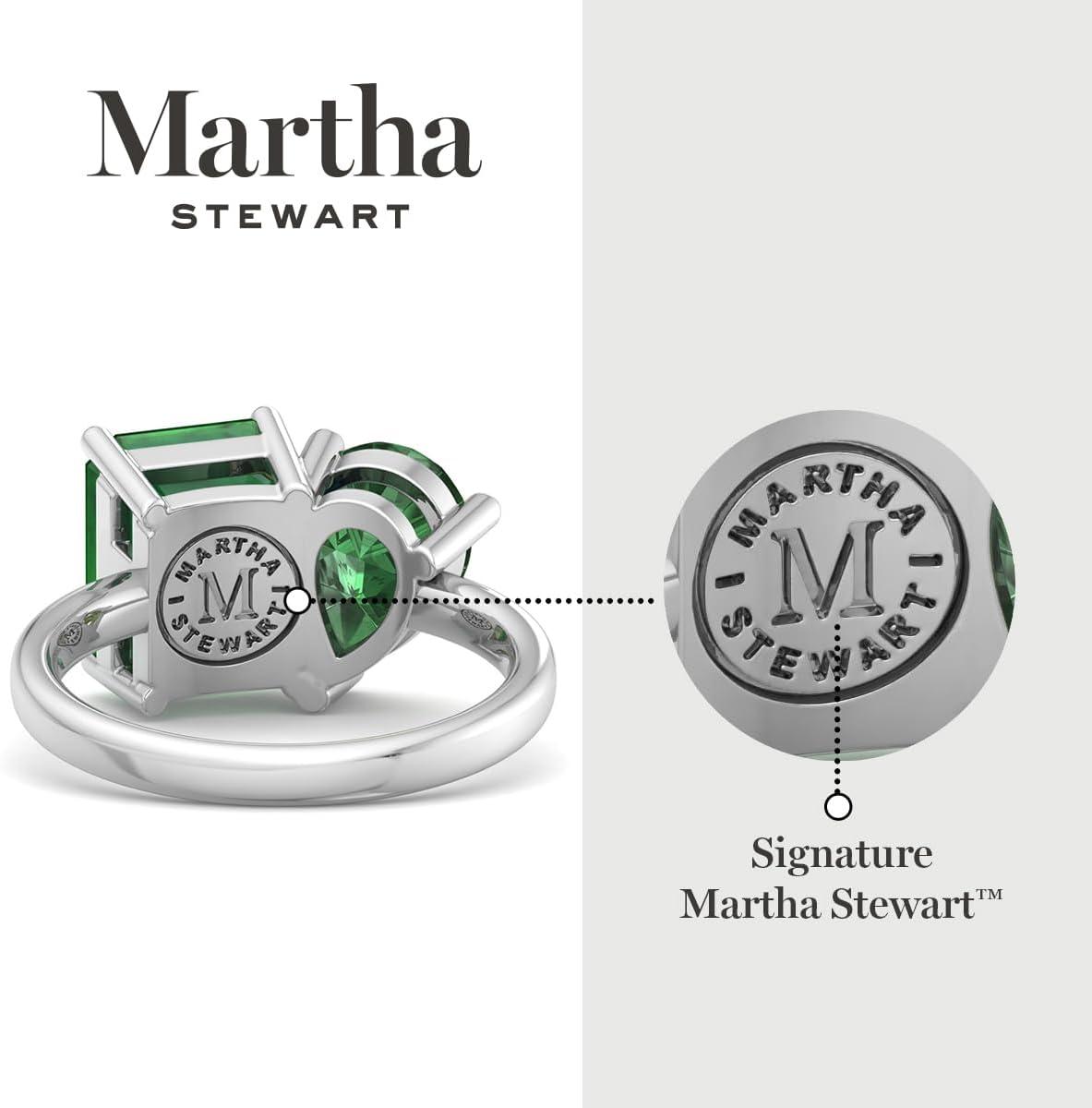 imageMartha Stewart 4 34 Carat Two Stone Gemstone Ring For Women in Sterling Silver Gemstone Jewelry For WomenOption 3
