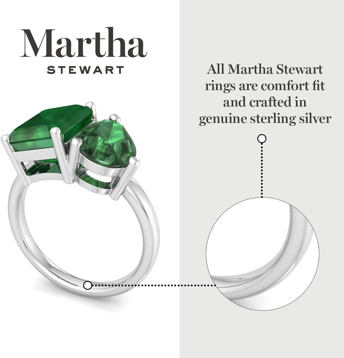 imageMartha Stewart 4 34 Carat Two Stone Gemstone Ring For Women in Sterling Silver Gemstone Jewelry For WomenOption 3