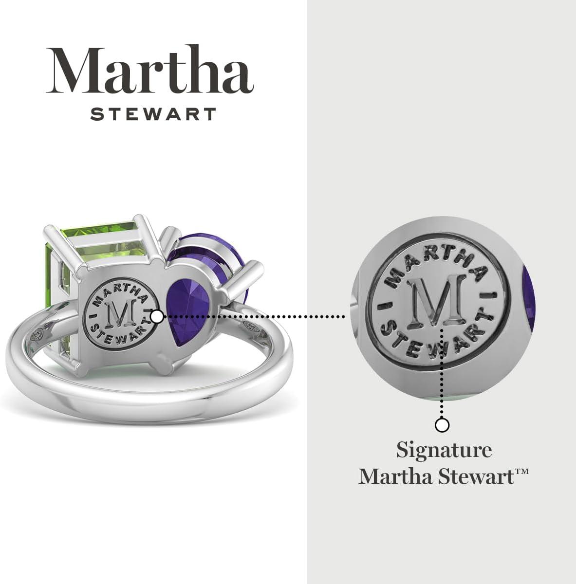 imageMartha Stewart 4 34 Carat Two Stone Gemstone Ring For Women in Sterling Silver Gemstone Jewelry For WomenOption 4