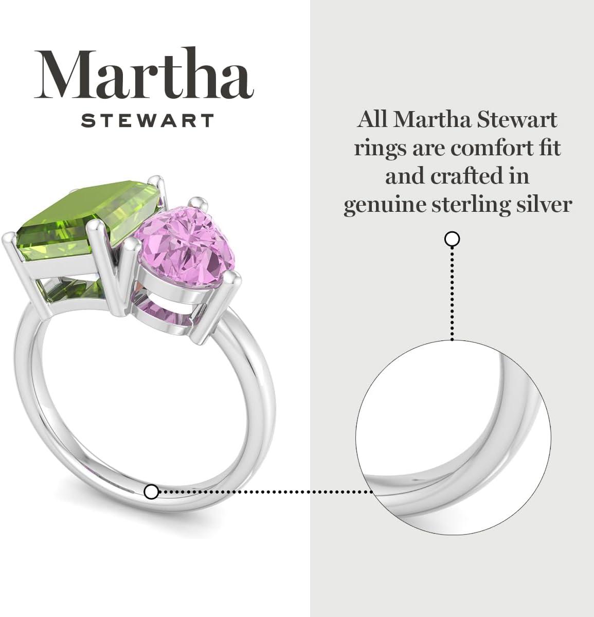 imageMartha Stewart 4 34 Carat Two Stone Gemstone Ring For Women in Sterling Silver Gemstone Jewelry For WomenOption 5