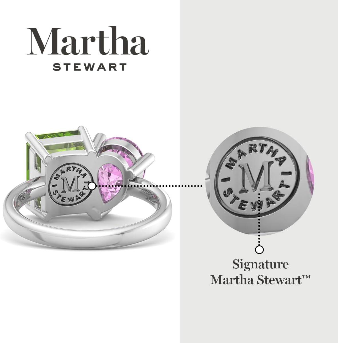 imageMartha Stewart 4 34 Carat Two Stone Gemstone Ring For Women in Sterling Silver Gemstone Jewelry For WomenOption 5