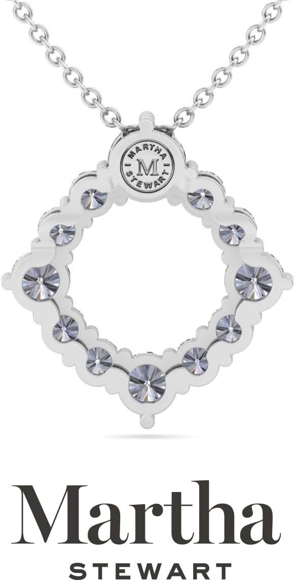 imageMartha Stewart 4 Carat Lab Grown Diamond Circle Necklace In 14 Karat Gold Lab Grown Diamond Necklace For Womenwhitegold