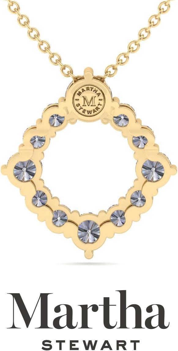imageMartha Stewart 4 Carat Lab Grown Diamond Circle Necklace In 14 Karat Gold Lab Grown Diamond Necklace For Womenyellowgold