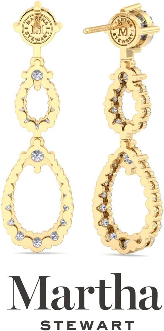 imageMartha Stewart 4 Carat Lab Grown Diamond Drop Earrings In 14 Karat Gold Lab Grown Diamond Earringsyellowgold