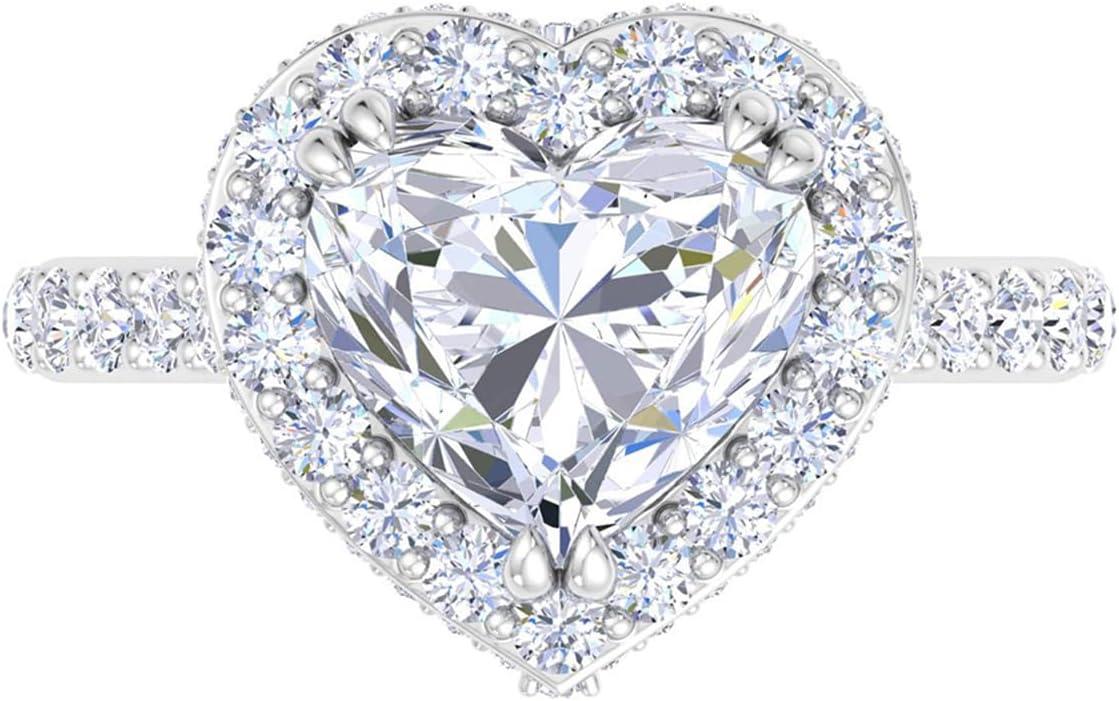imageMartha Stewart 4 Carat Lab Grown Diamond Ring Hidden Halo Diamond Engagement Ring in 14 Karat Goldwhitegold