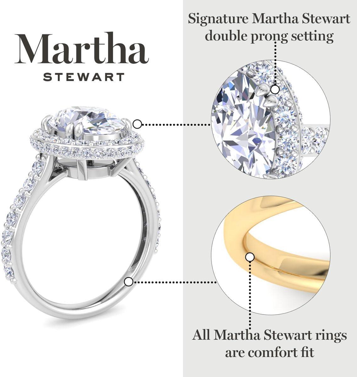 imageMartha Stewart 4 Carat Lab Grown Diamond Ring Hidden Halo Diamond Engagement Ring in 14 Karat Goldyellowgold