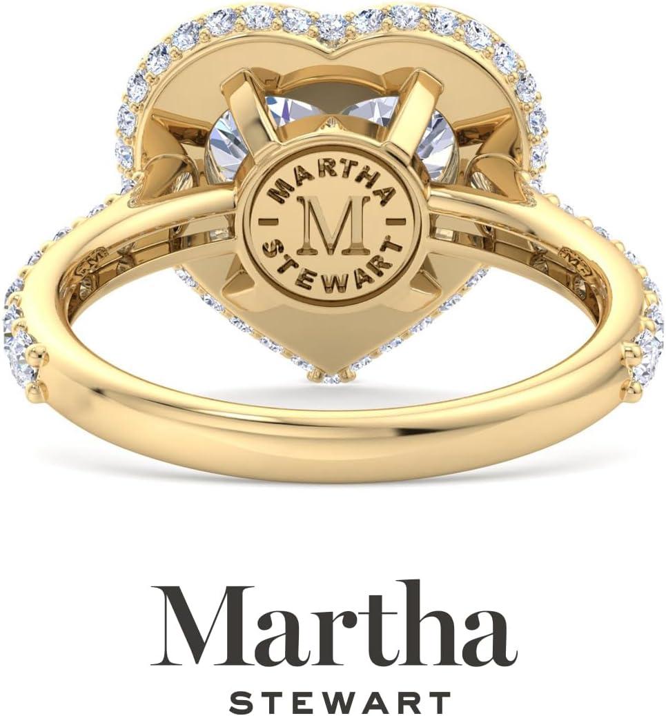 imageMartha Stewart 4 Carat Lab Grown Diamond Ring Hidden Halo Diamond Engagement Ring in 14 Karat Goldyellowgold