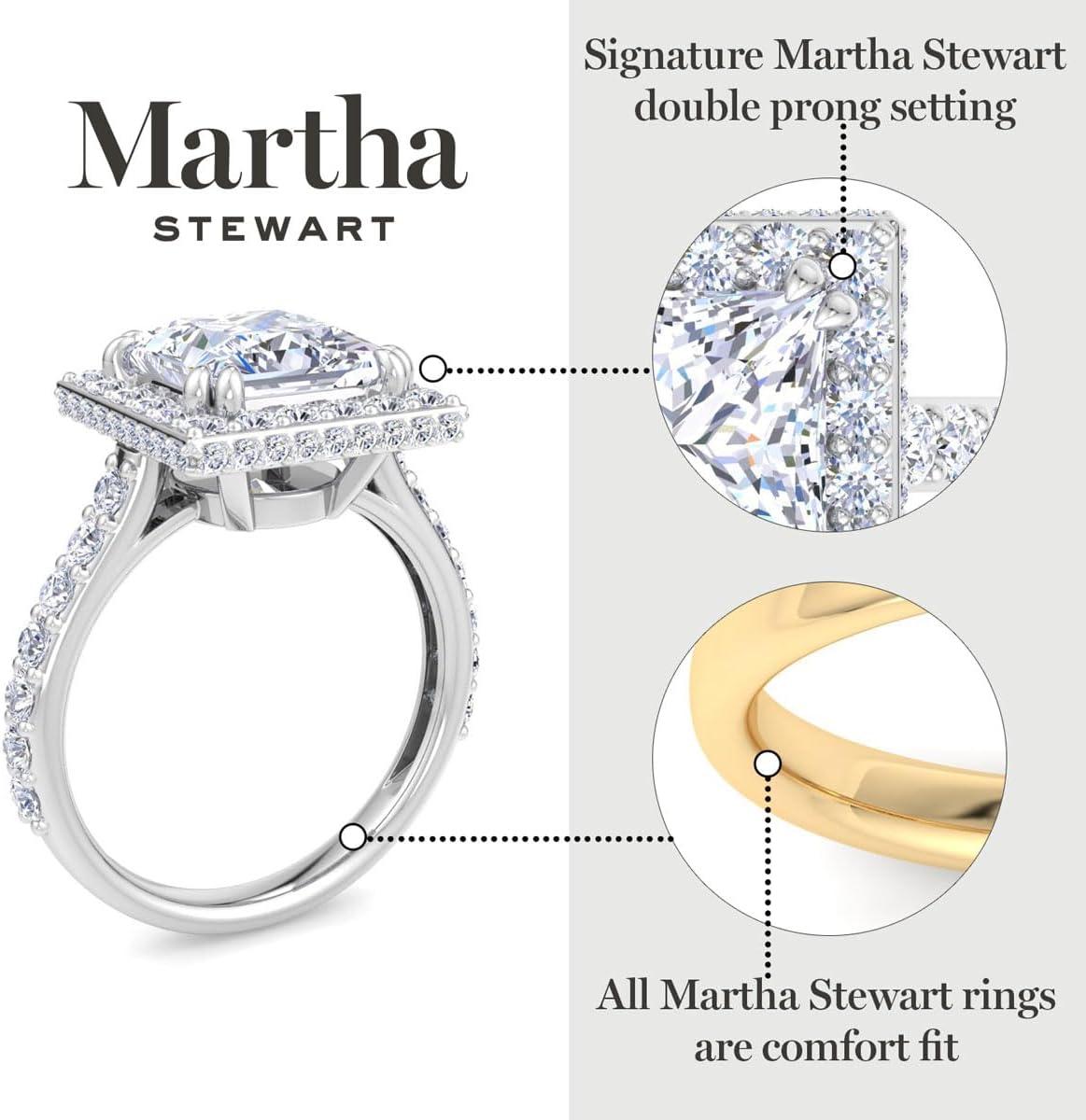 imageMartha Stewart 4 Carat Lab Grown Diamond Ring Hidden Halo Diamond Engagement Ring in 14 Karat Goldyellowgold