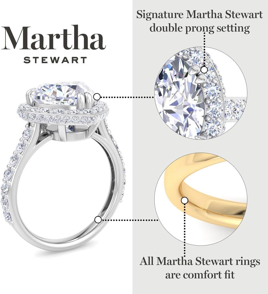 imageMartha Stewart 4 Carat Lab Grown Diamond Ring Hidden Halo Diamond Engagement Ring in 14 Karat Goldyellowgold