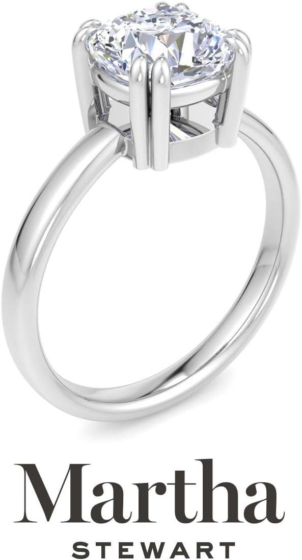 imageMartha Stewart Cushion Cut Lab Grown Diamond Solitaire Ring Diamond Engagement Ring in 14 Karat Goldwhitegold