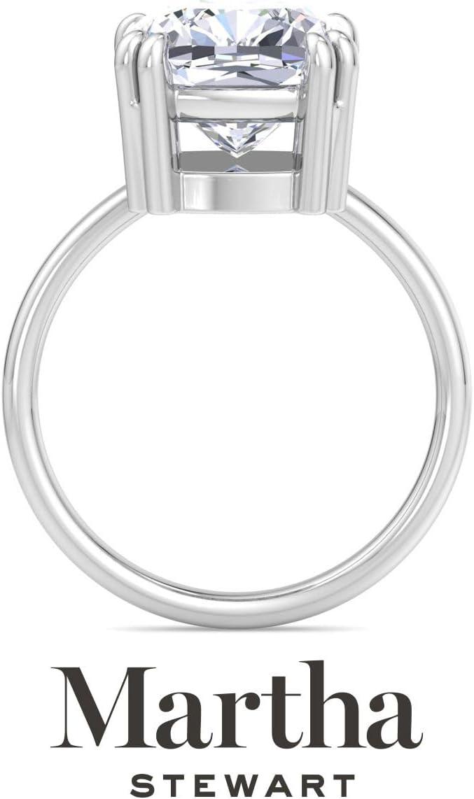 imageMartha Stewart Cushion Cut Lab Grown Diamond Solitaire Ring Diamond Engagement Ring in 14 Karat Goldwhitegold