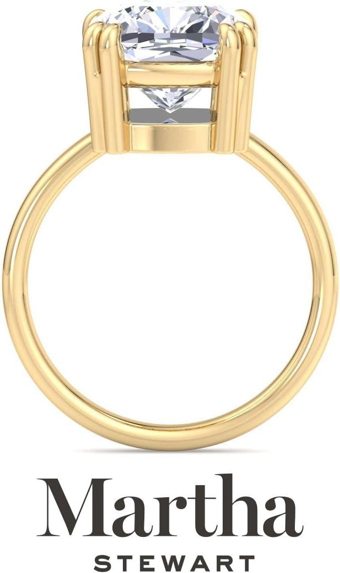 imageMartha Stewart Cushion Cut Lab Grown Diamond Solitaire Ring Diamond Engagement Ring in 14 Karat Goldyellowgold