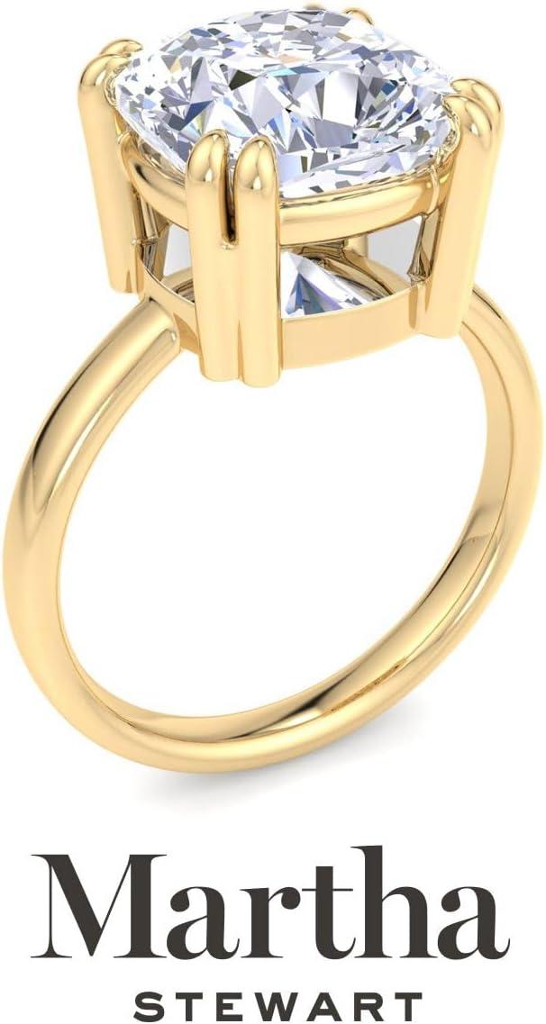 imageMartha Stewart Cushion Cut Lab Grown Diamond Solitaire Ring Diamond Engagement Ring in 14 Karat Goldyellowgold