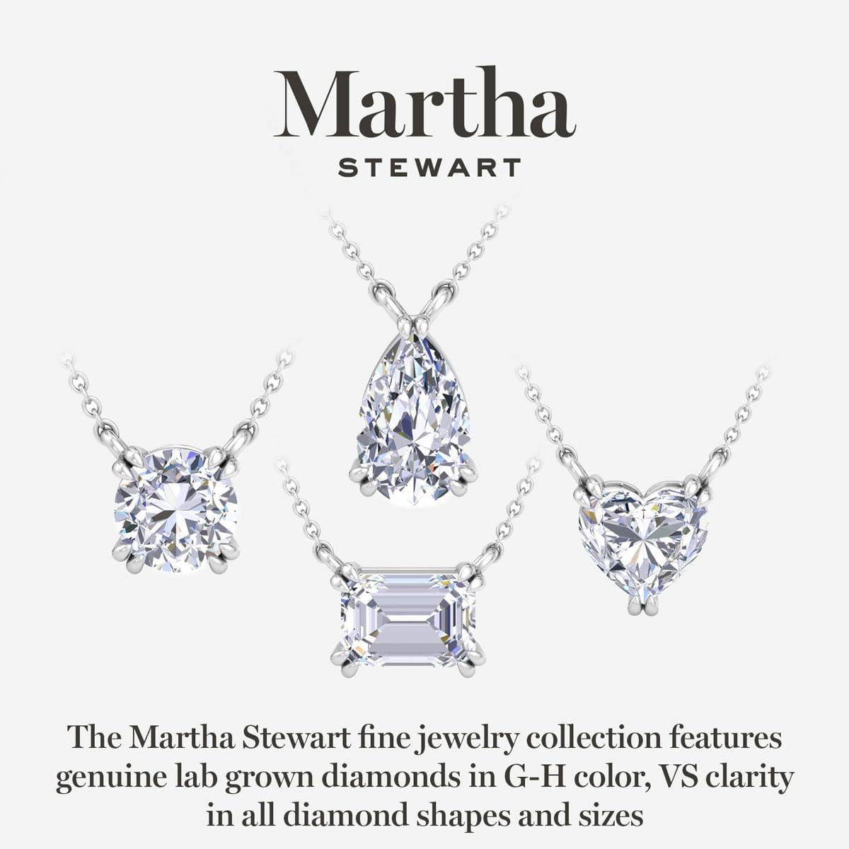 imageMartha Stewart Emerald Cut Lab Grown Diamond Solitaire Necklace in 14 Karat Gold Lab Grown Diamond Necklaceyellowgold